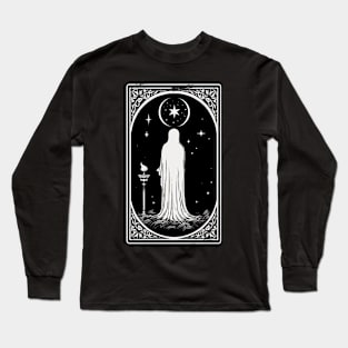 Hermit Tarot Card Astrology Occult Mystical Long Sleeve T-Shirt